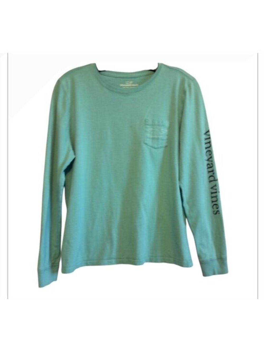 Vineyard Vines Long Sleeve Casual Preppy Green T-shirt Size Medium